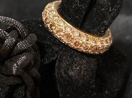 Eleganter Rosegold Ring 750 mit braunen Brillanten,4.00ct