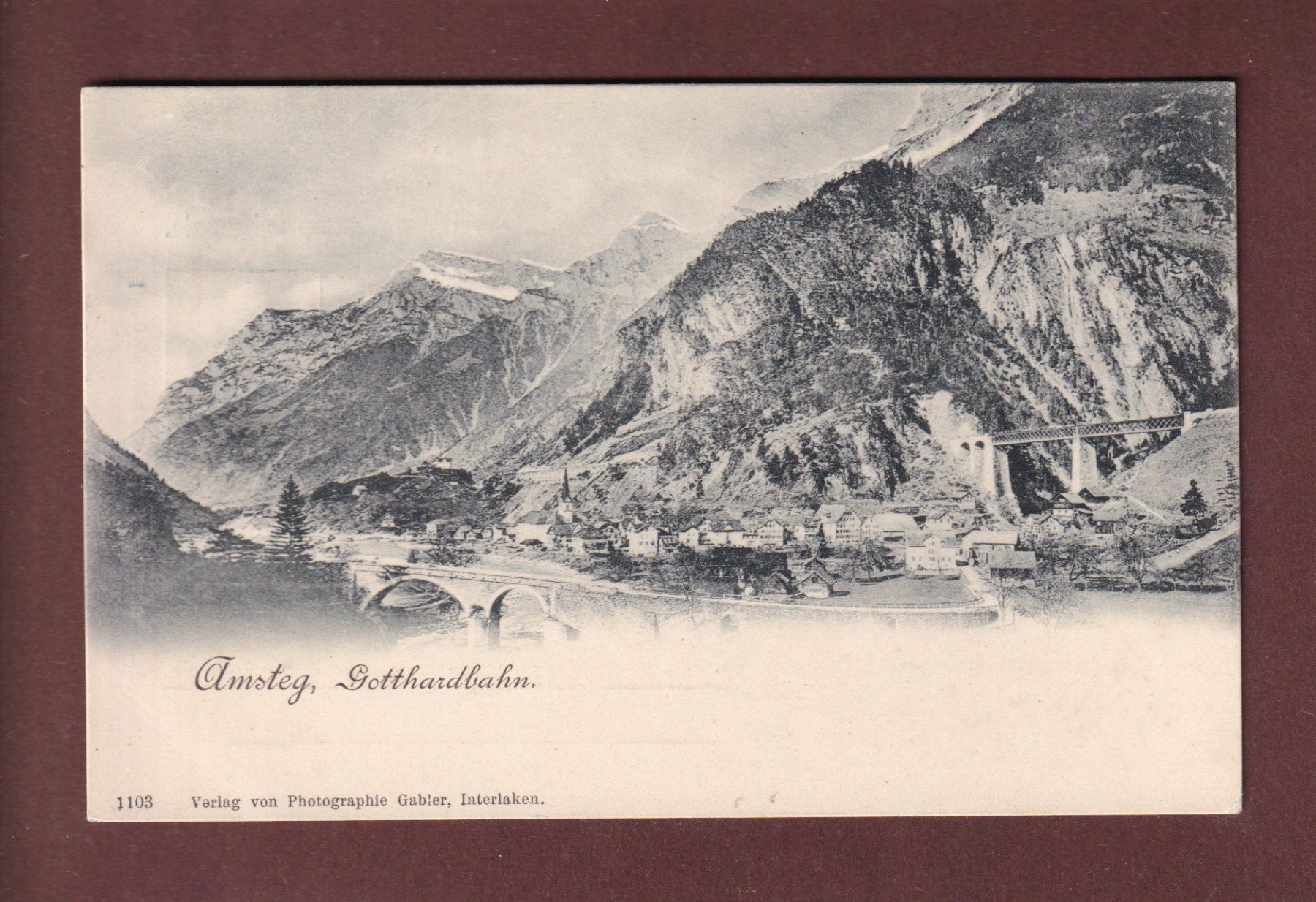 Cartes postales: AMSTEG - Gotthardbahn – D'occasion à Pully par nicecards-shop