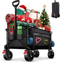 Bollerwagen XXL faltbar Bremse 100kg Strandwagen Gartenwagen