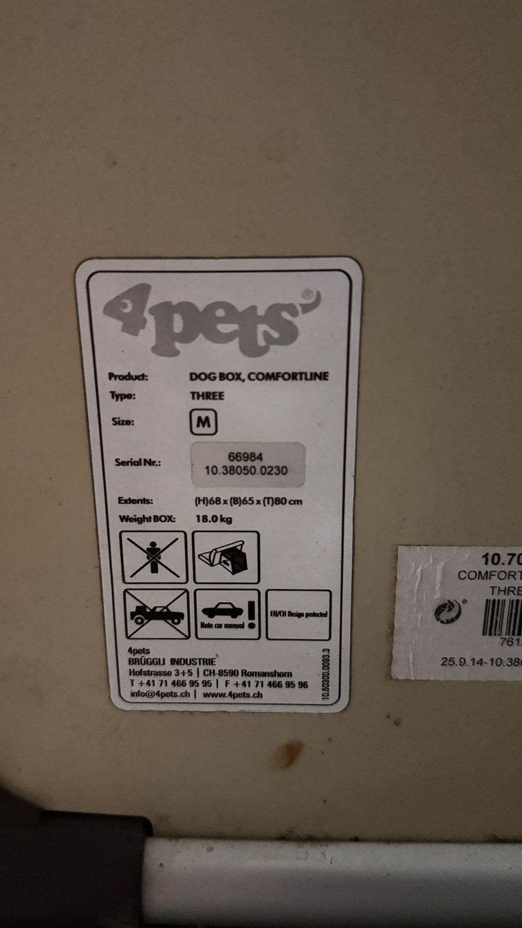 Cucce & Letti: 4pets Hundebox Comfortline Grösse M – Usato da Stein AG venduto da zenoq 1