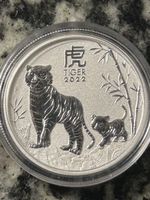 Silbermuenze Australien 1/2oz 9999 Ag Tiger 2022
