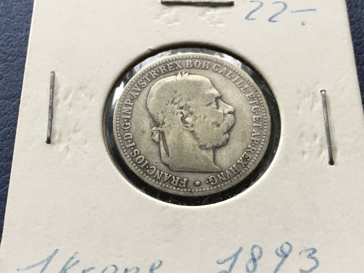 Tutti le monete: 1 Krone 1893 Franz Joseph – Usato da St. Margrethen SG venduto da alfapeugeot10 2