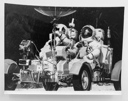 Foto 1970 Mondauto Training Apollo 15 mit J. Irwin & D.Scott