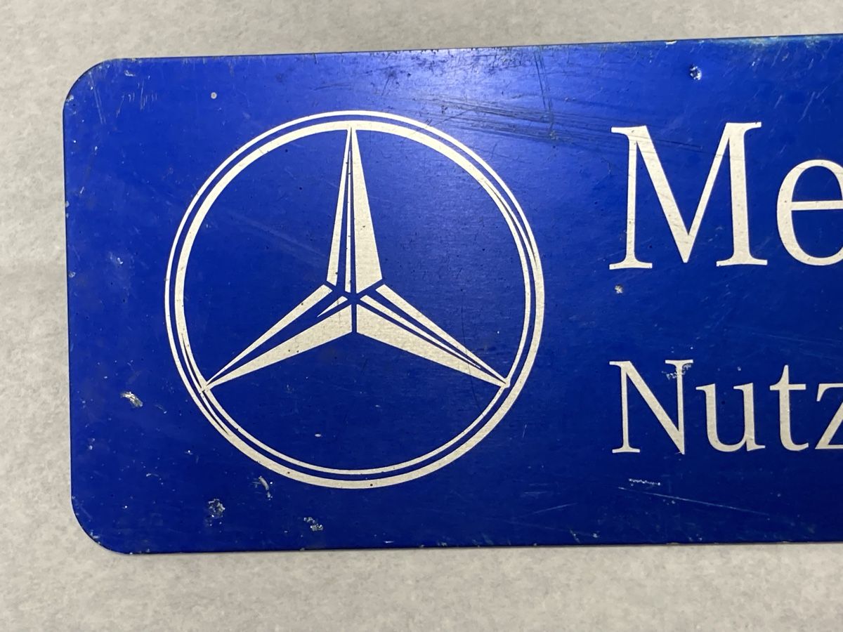 Mercedes-Benz Ecriteaux: Reklame Schild  Alu – D'occasion à Kaiseraugst par wombat51 3