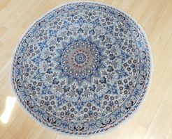 Teppich alter Orientteppich rund feine Handknotung 110 cm dm
