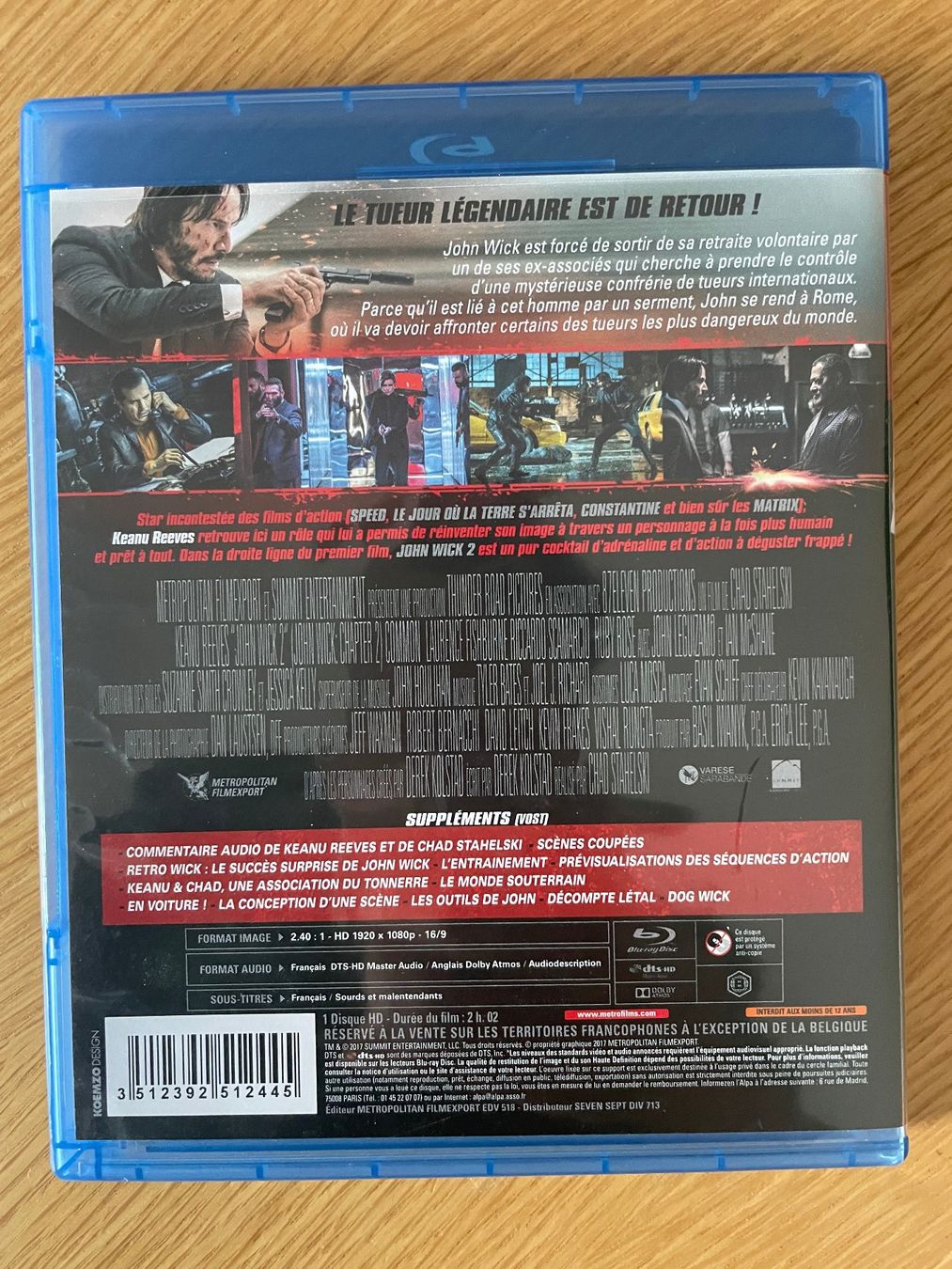 Tutti i DVDs: John Wick 2 blu-ray – Usato da Vevey venduto da c_lathion 1