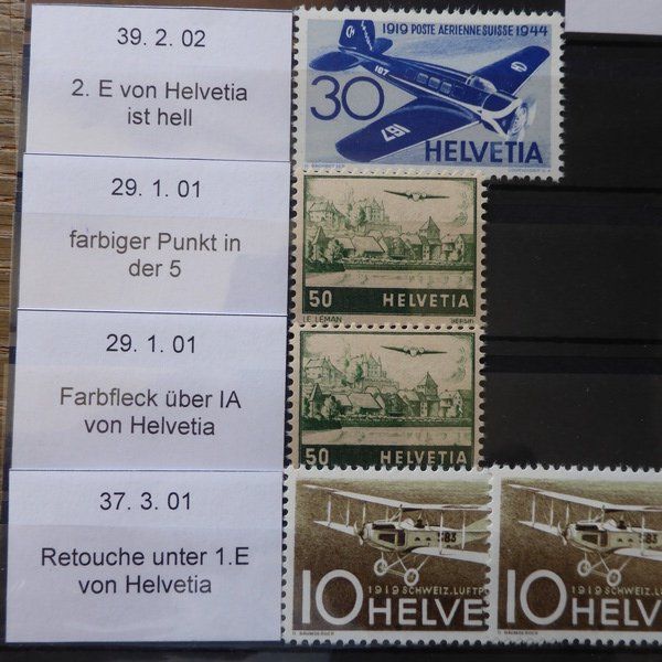 Tutti i francobolli: div. ABARTEN  /  FLUGPOST siehe Bilder – Usato da Egliswil venduto da Trens01 2