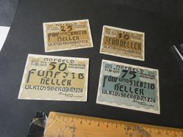Oesterreich, Ulrichsberg - 4 Notgeldscheine