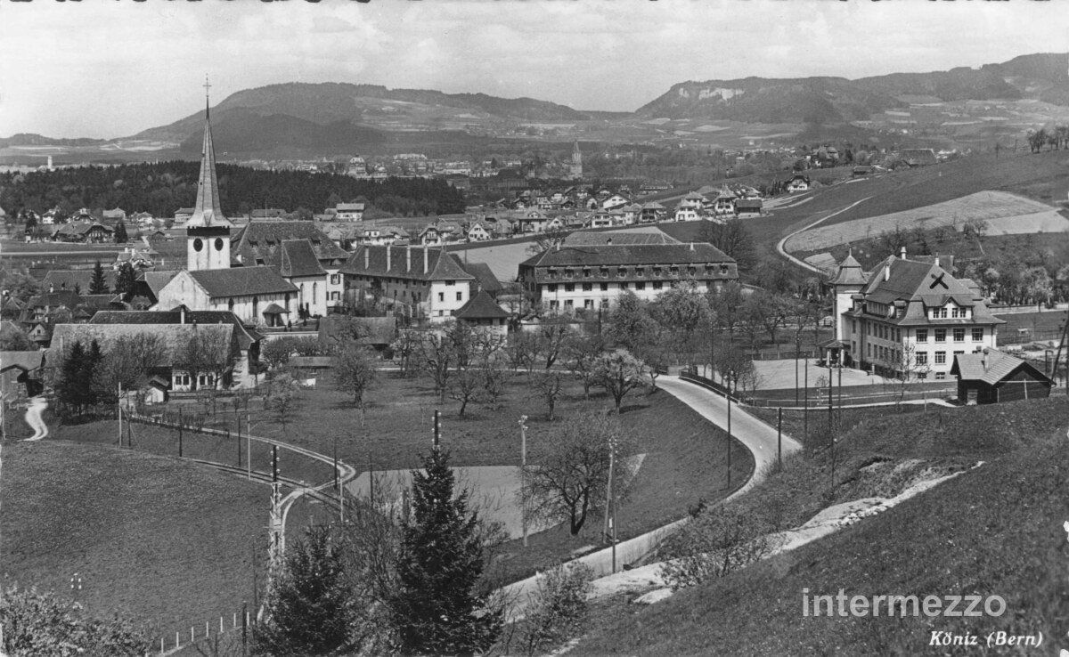 Cartoline postali: Köniz BE // 1939 Dorf // Sommer – Usato da Basel venduto da intermezzo12