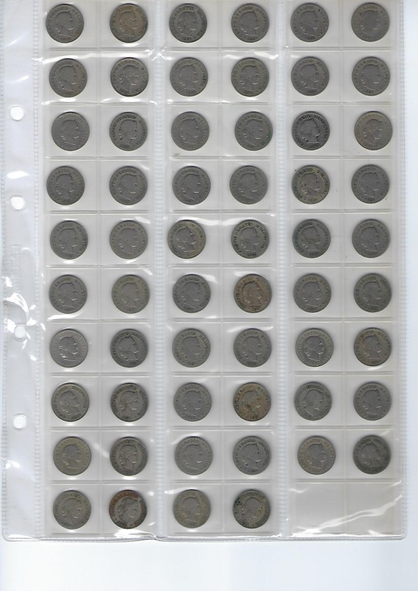 Tutti le monete: 10 Rappen 1881 - 58 Stück – Usato da Murten venduto da Syntomis 1