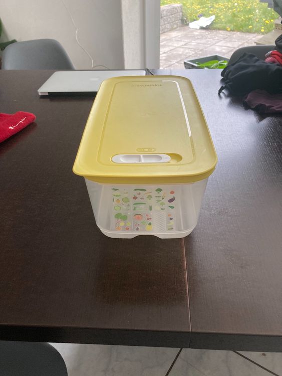 Boîte à Goûter Tupperware Verte - Carrée 13 Cm - Couvercle à Pression - Neuf