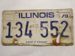 Illinois Nummernschild 134 552 von 1979, Vintage!