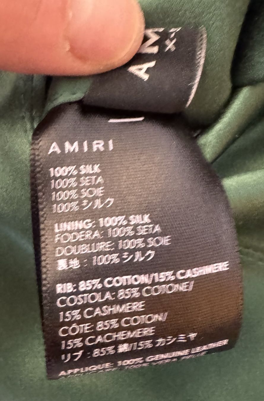 Amiri Jacken: Amiri Reversible Silk Bomber Jacket Gold/Green – Gebraucht aus Canobbio von kk_dee 8