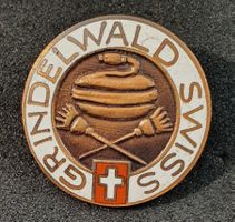 GG074 - Brosche Curling Swiss Grindelwald
