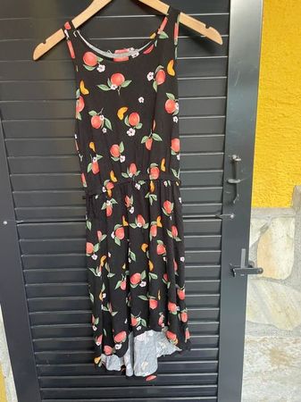 Mädchen Kleid mit Frucht und Blumen 140/146