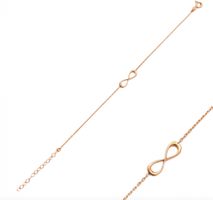 Armband Infinity schlicht 925 Silber roségold fein unendlich