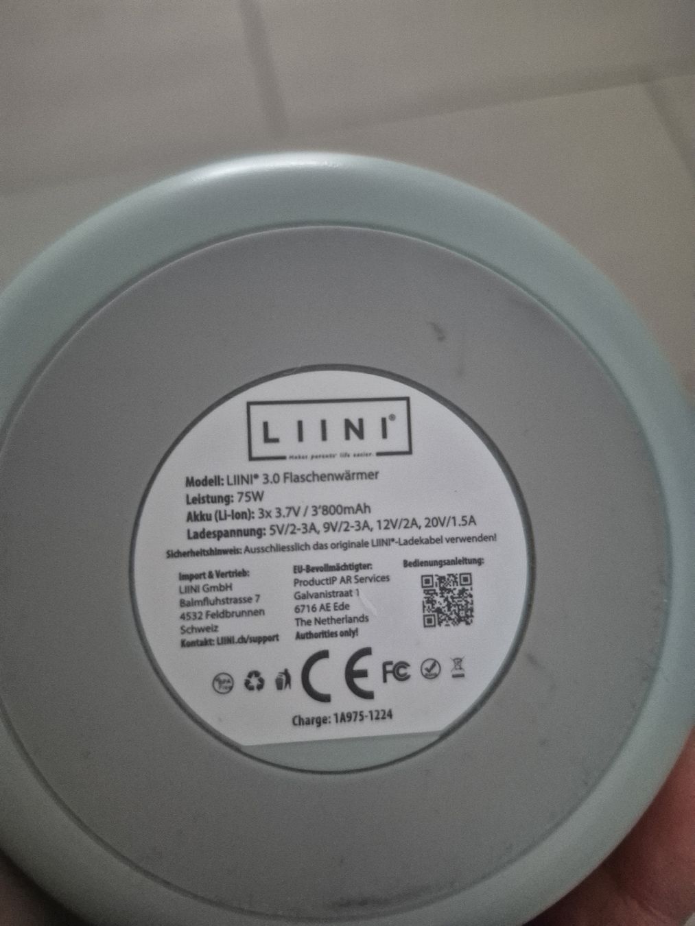 Bollitori: LIINI 3.0 Flaschenwärmer – Nuovo (secondo la descrizione) da Adlikon b.Regensdf venduto da Hamsterparadis 1
