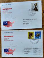 SWISSAIR 2 Briefe 20 years across the North Atlantic 1967