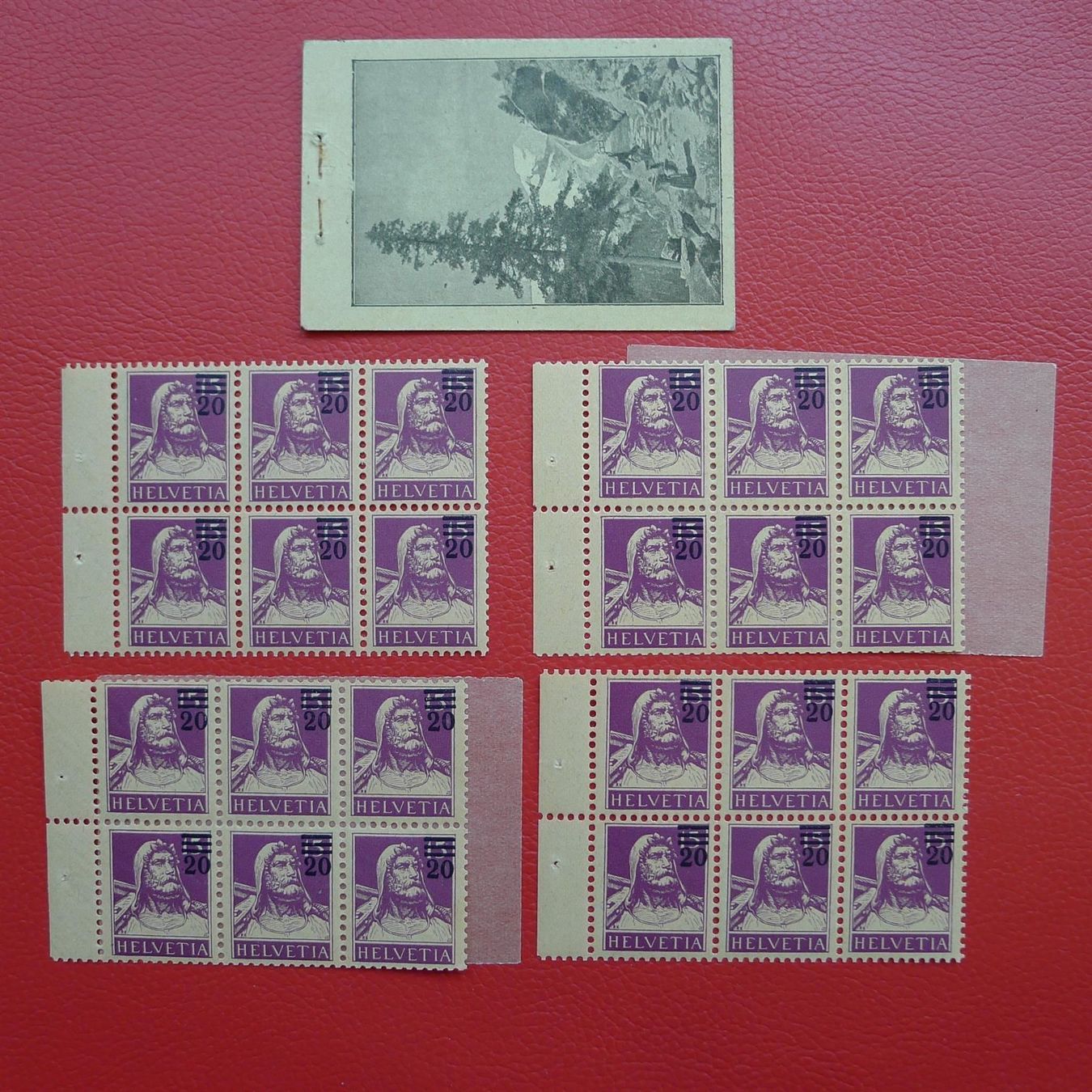 Alle Briefmarken: Ausschnitte aus altem Markenheftchen – Gebraucht aus Sursee von Luzernerraute