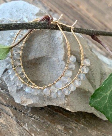 Orecchini pendenti & Orecchini a lobo: Wow: Creolen 18k vergoldet Labradorit – Nuovo e nell'imballaggio originale da Rombach venduto da Ivreajewels 2
