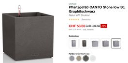 Lechuza CANTO Stone low 30, Graphitschwarz NP 54.-