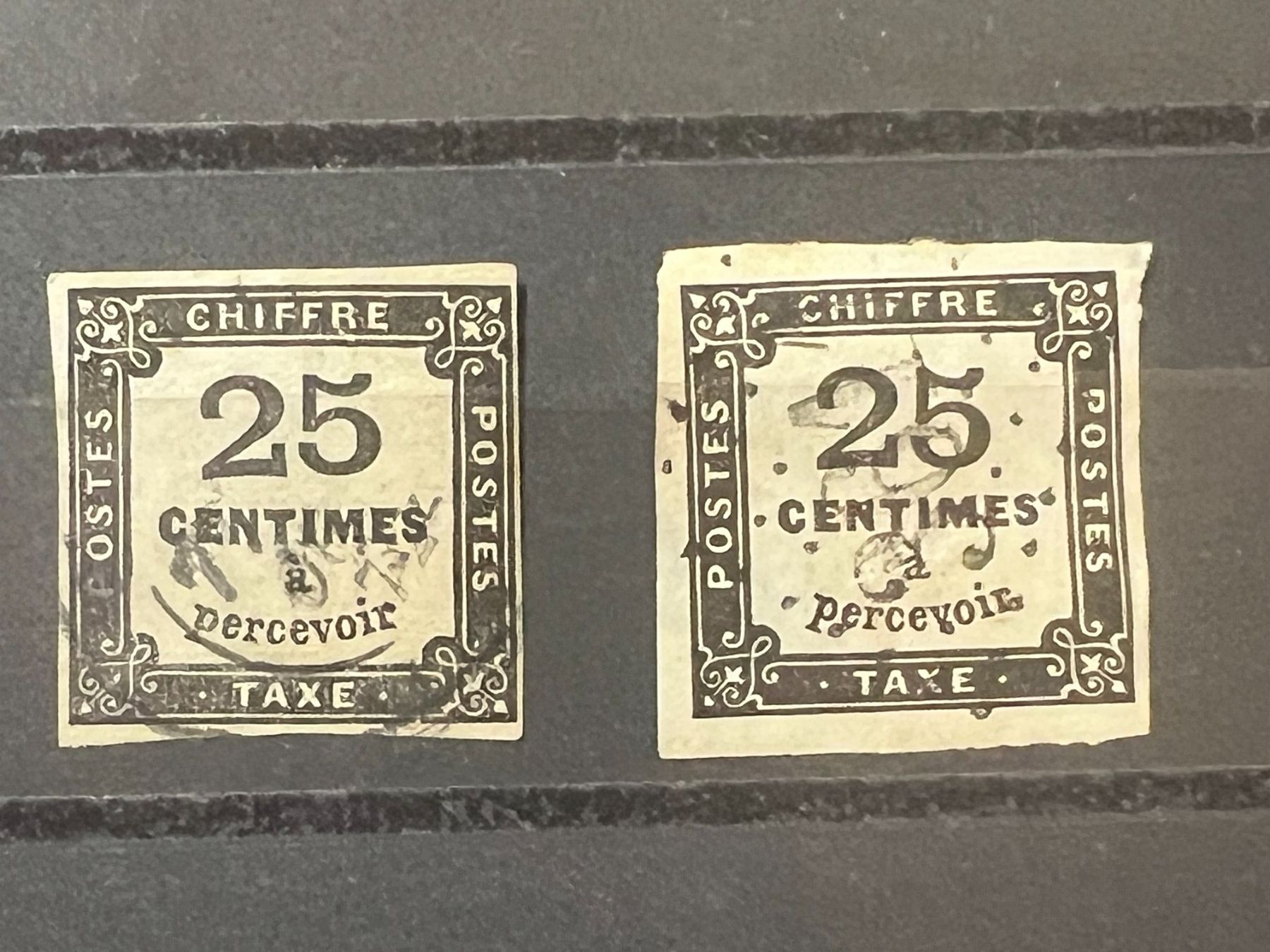 Alle Briefmarken: Timbre Taxe 25 centimes 1871 oblitérés – Gebraucht aus Lausanne von ffhoud