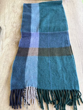 Schal Della Rovere kariert blau grün