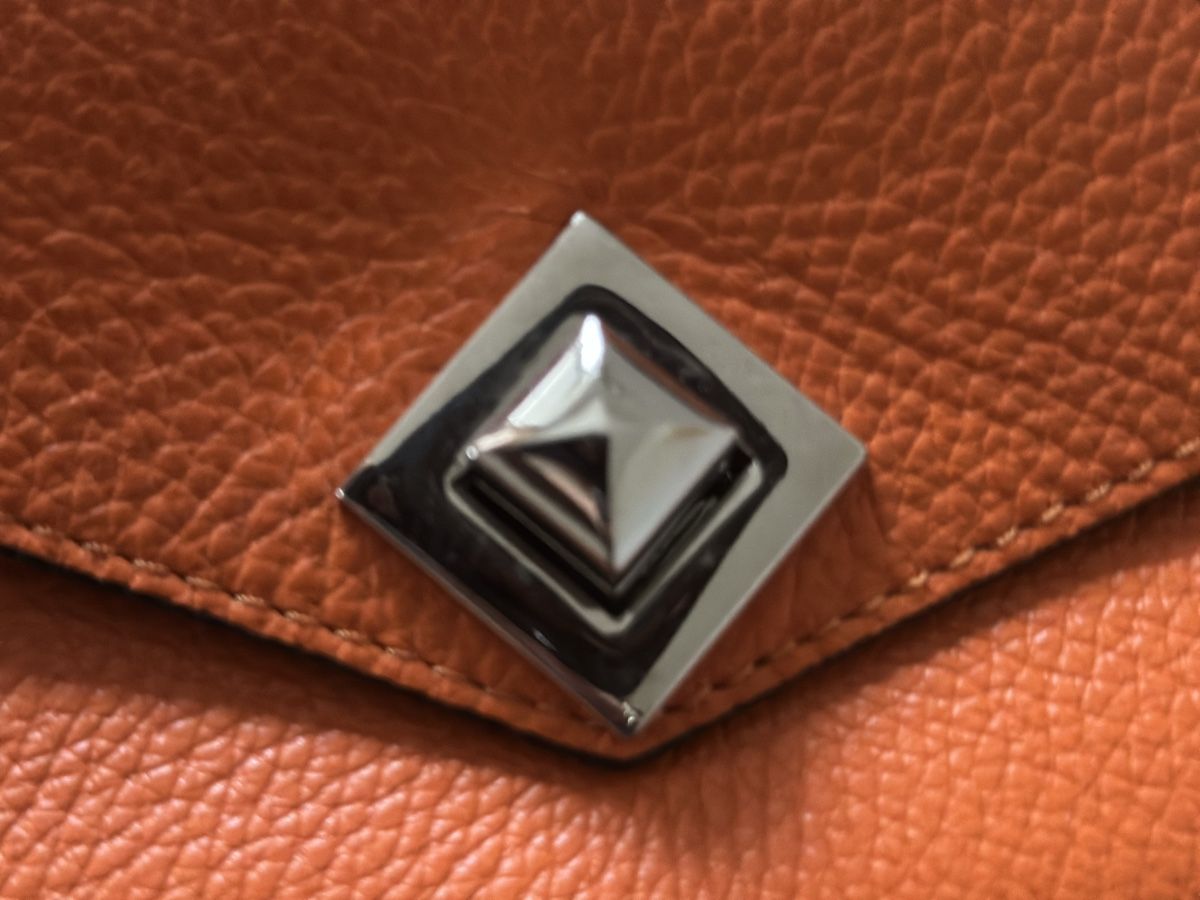 Borse da donna: Ledertasche orange mit Silberverschluss, neuwertig! – Nuovo (secondo la descrizione) da Rüschlikon venduto da Sapor 2
