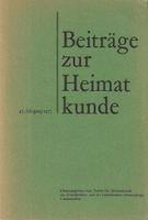 Beiträge zur Heimatkunde des Sensebezirkes 1977