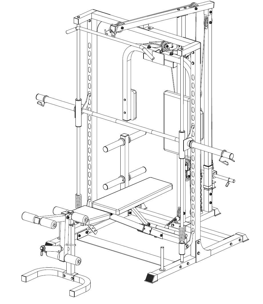 Hometrainer: Smith Machine / Multipresse Latzug Home Gym Squat etc. – Usato da Volketswil venduto da mjm_d9pq 1