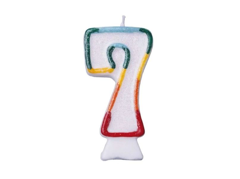 Candele: Zahlenkerze "7", Geburtstagskerze – Nuovo e nell'imballaggio originale da Weinfelden venduto da Da-ryn01