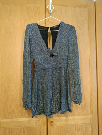 Glitzer Jumpsuit Bershka M langarm