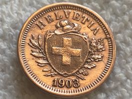 1 centime/rappen 1903 abart