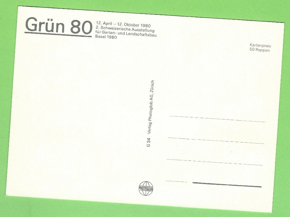 Cartoline postali: Grün 80 Basel – Usato da Zürich venduto da t24_de 1