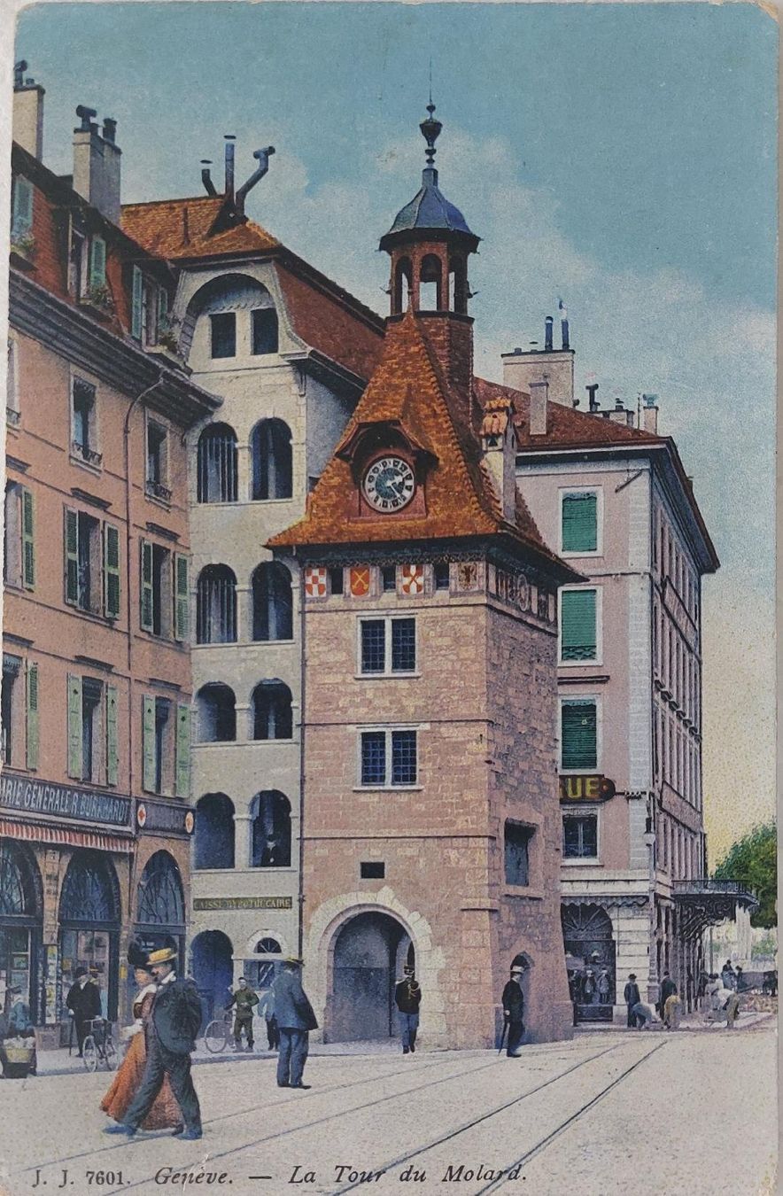 Cartoline postali: GENÈVE - La Tour du Molard – Usato da Delémont venduto da Domdom1
