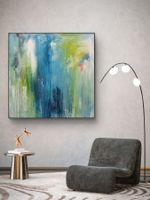 Originales abstraktes Bild 90x90x3cm