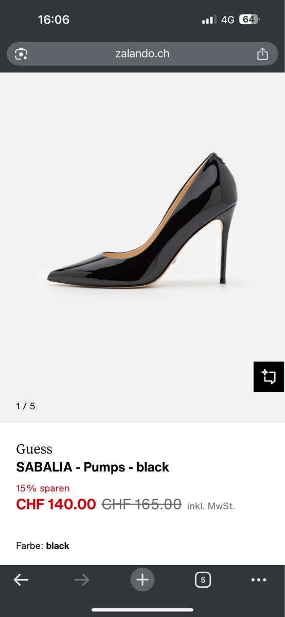 Guess Scarpe da donna: Guess Black Heels, Size 38 – Nuovo (secondo la descrizione) da Aarau venduto da LauraCamila9 6