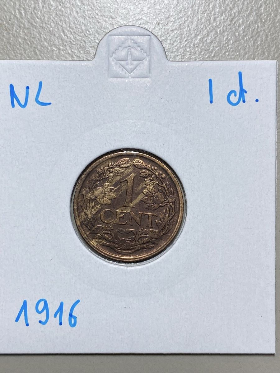 Toutes les monnaies: NL - 1 cent - 1916 – D'occasion à Payerne par Mike1682