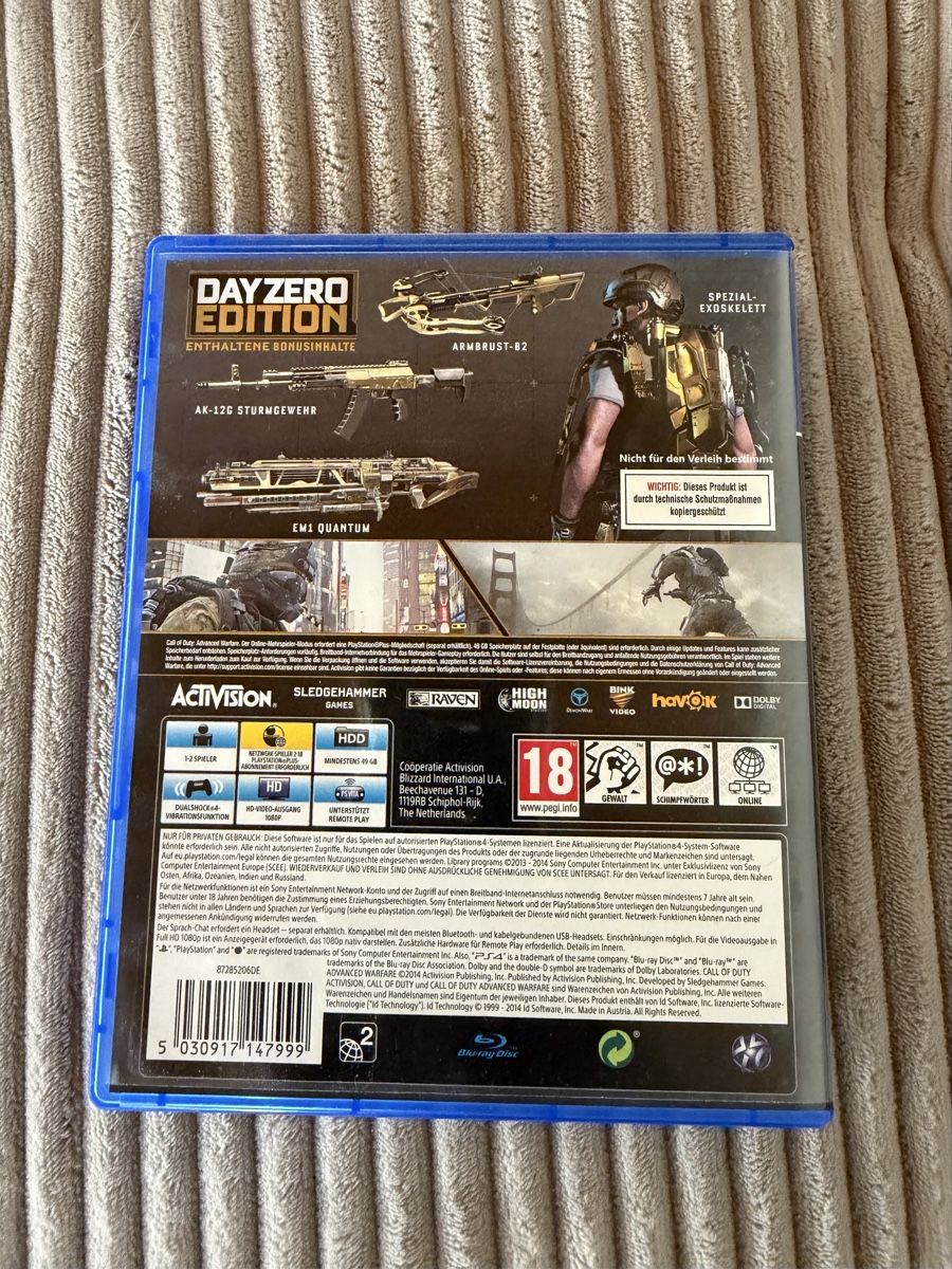 Sony Giochi: Call of Duty Advanced Warfare PS4 – Usato da Recherswil venduto da luca_v 1