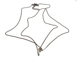 Taschenuhrkette aus Silber mit Rubin