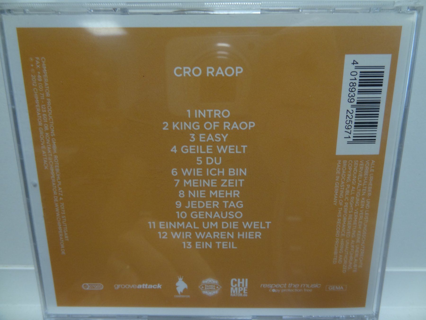 CD: Cro Raop – Usato da luzern venduto da musicandart 1