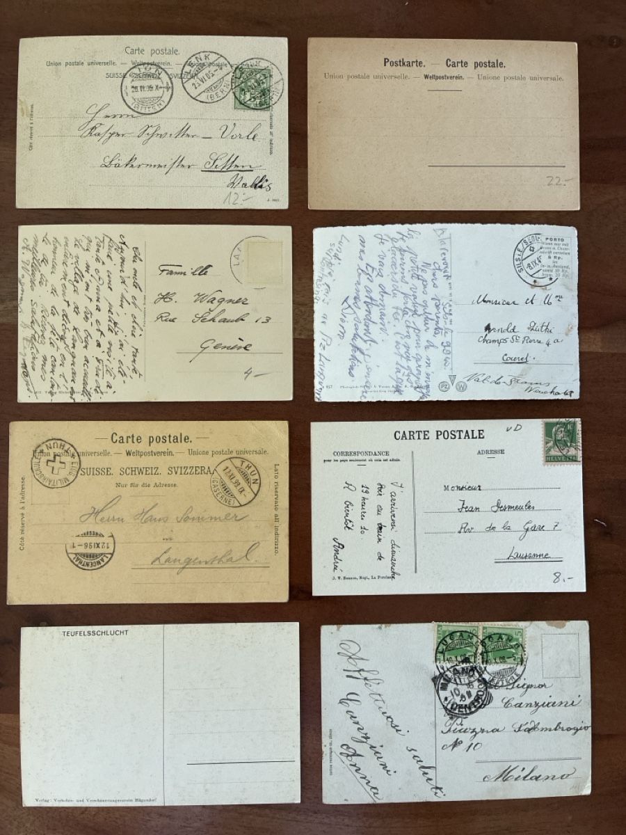 Cartoline postali: 15 Ansichtskarten Schweiz Überraschungs Paket 98 – Usato da Oftringen venduto da Cla.vD.74 3