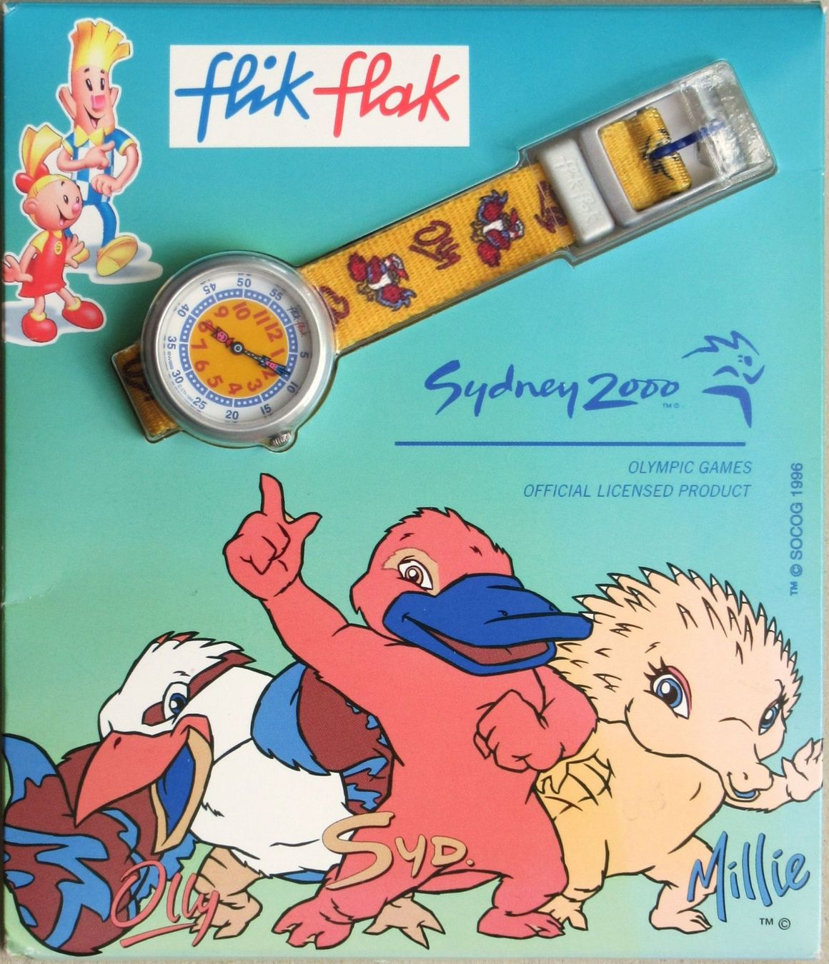 Swatch Bracciali & Braccialetti: original SWATCH FLIK FLAK <OLLY> SYDNEY 2000 Collection – Nuovo e nell'imballaggio originale da Lohn-Ammannsegg venduto da rrrikko