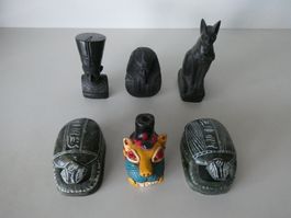 Alt-Ägyptische Figuren 6 Stück