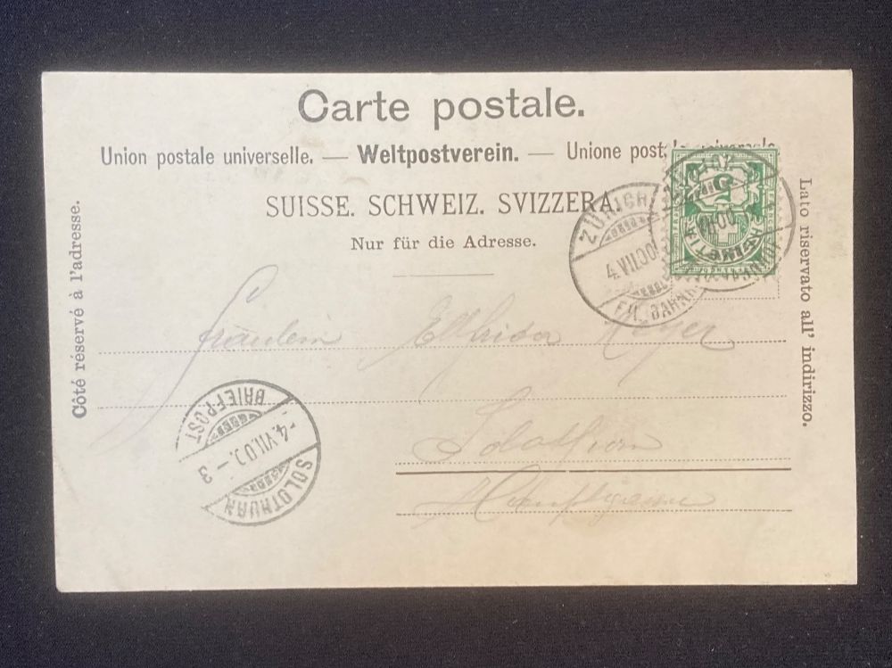 Cartoline postali: antike Postkarte  - AK  -gelaufen 1900 – Usato da zürich venduto da papalapa 1