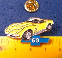 CHEVROLET CORVETTE C3 STINGRAY 1969 AUTO PIN GEPRÄGT LIMIT.
