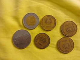 Collection 5 piéces 10 Pesos 1 Peso R.D.