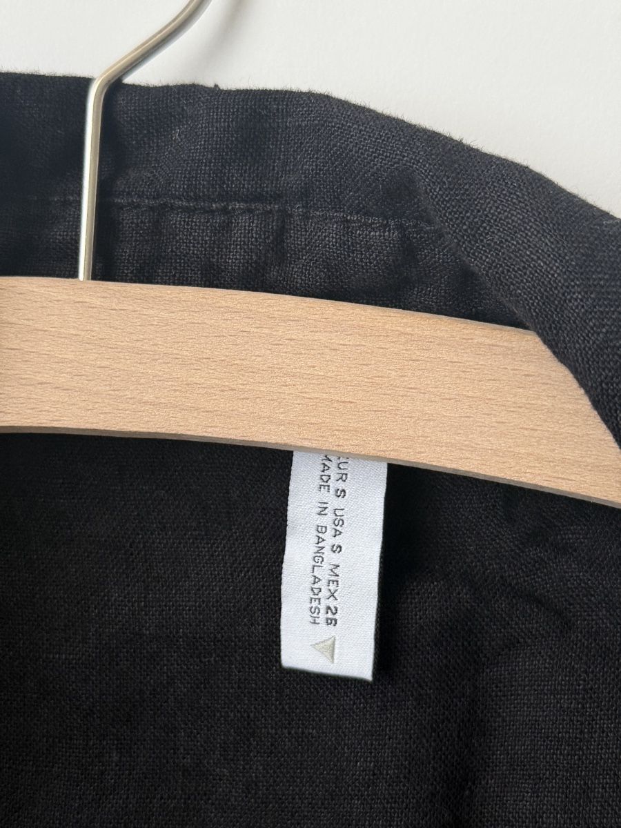 Zara Camicette: Damen Leinen Bluse schwarz Grösse S, neu – Nuovo (secondo la descrizione) da Gümligen venduto da kleiderschrankbe6 3