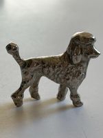 Kleine Pudelfigur Metall massiv (S38)