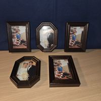 Bilderrahmen Set Holz 5 Stk. dunkelbraun   9.5 x 7 cm 
